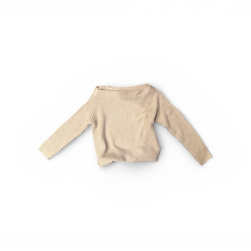 Women's light pink off the shoulder Sweater